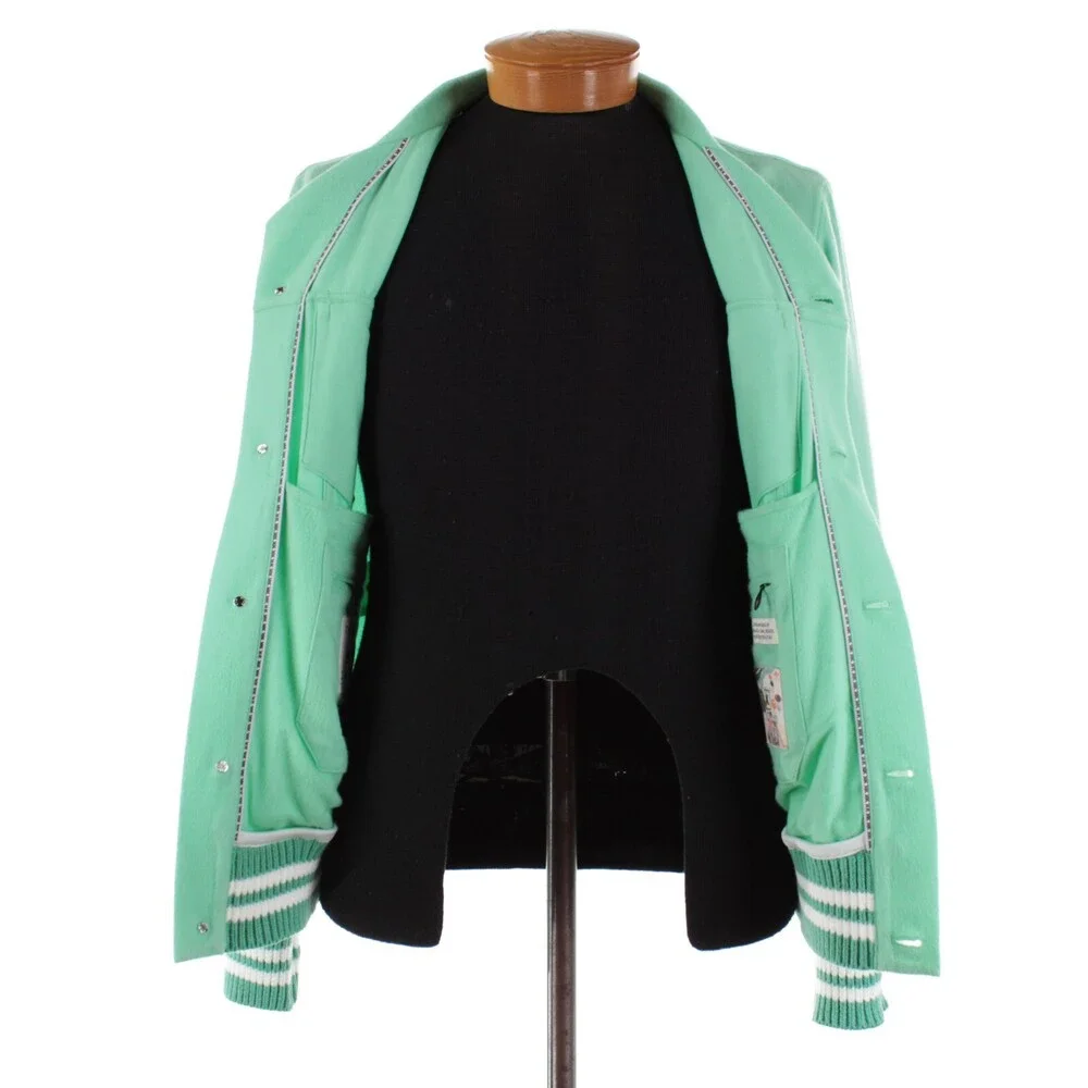 Kired Kiton NWT Cashmere TEXTEK Bomber Jacket Size 50 (M US) In Solid Green